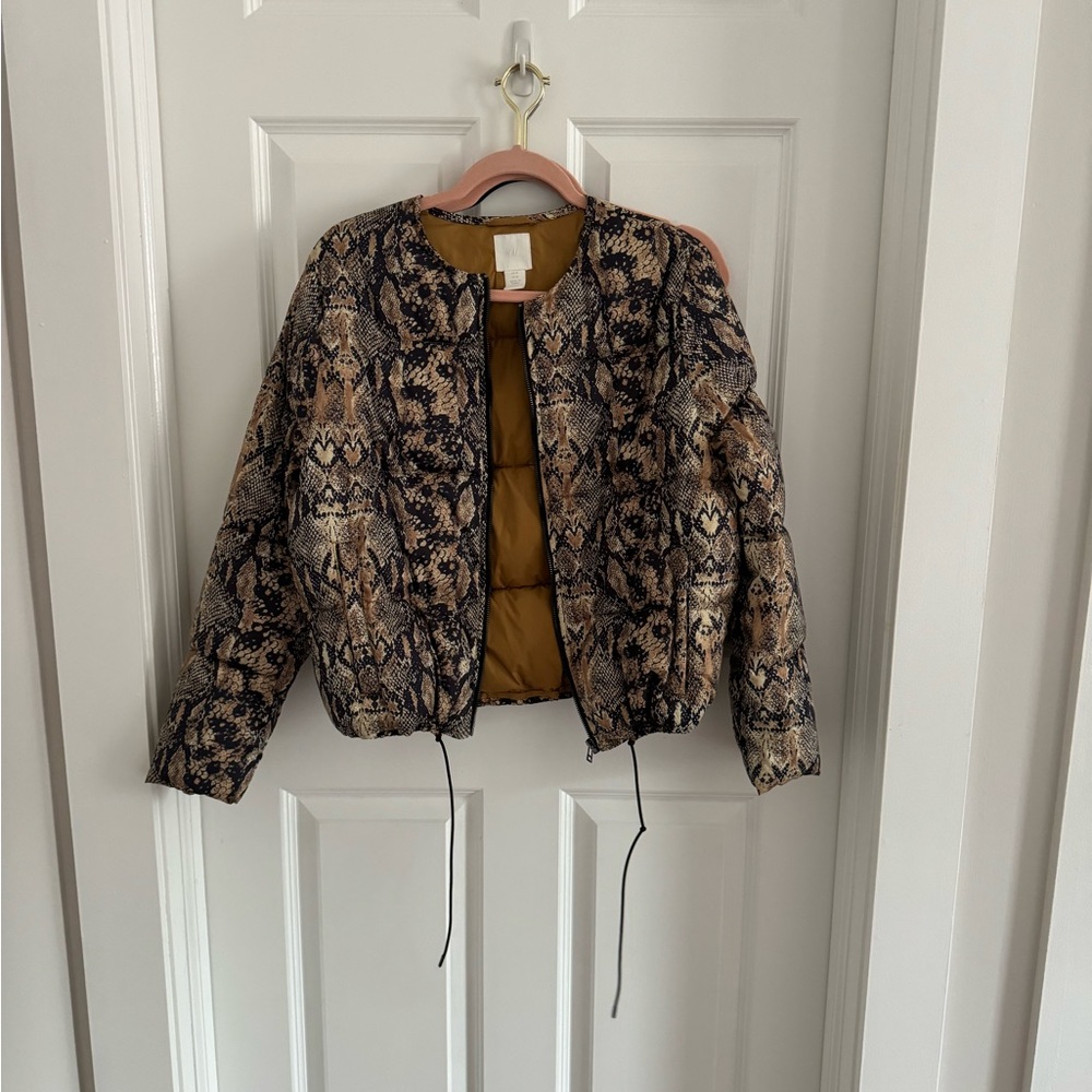 Bomber Jacket with Snake Pattern from  H&M